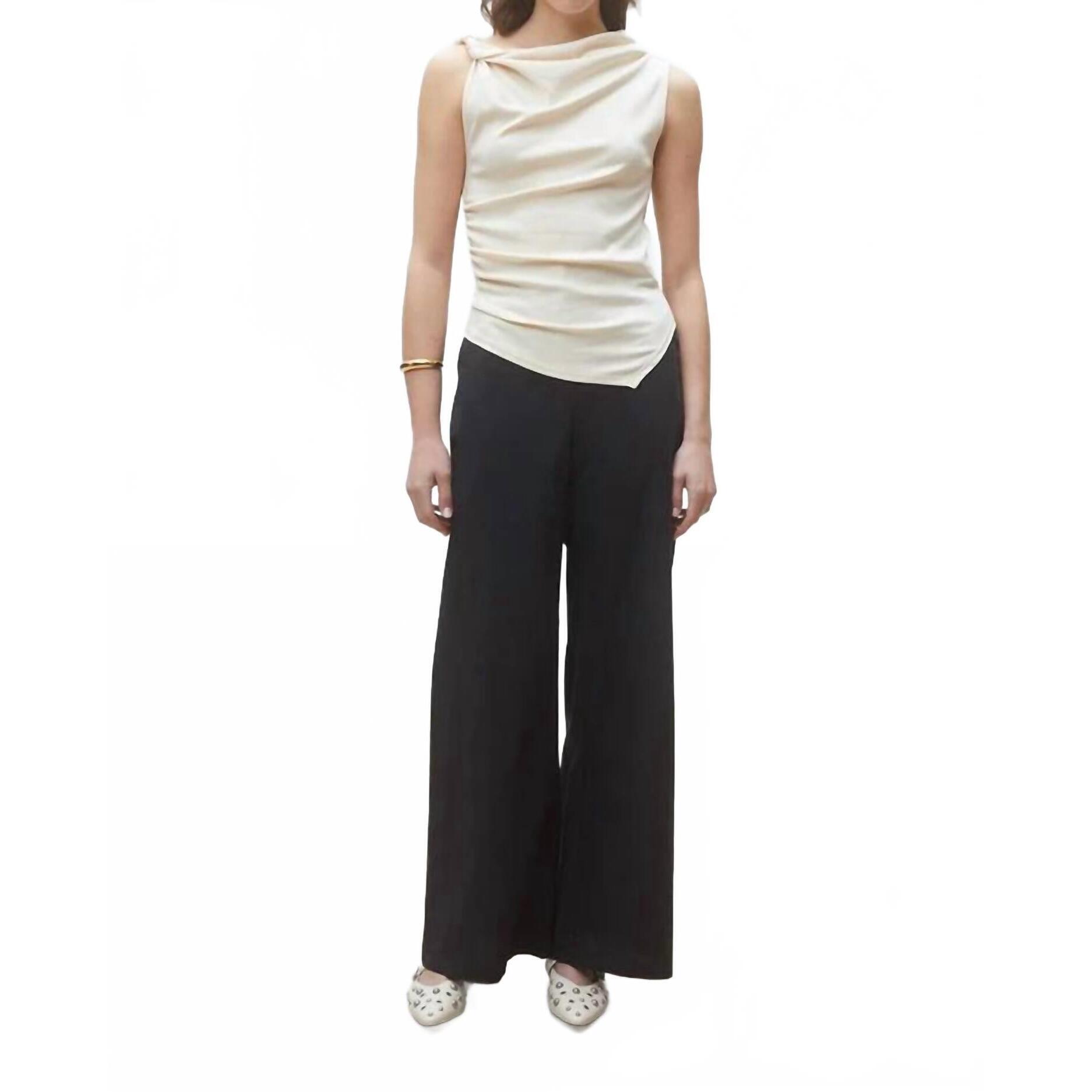 New Suncoo Jet Wide-Leg Pant In Noir